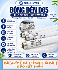 Bóng đèn Philips MASTER TL-D 90 De Luxe 18W/965 T8 chân G13 dùng cho so màu